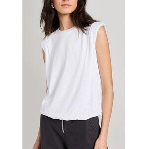 Joe's Jeans The Arden Sleeveless Tee Tank Optic White Size Large